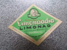 Limonaadia - Limonad, Kokkolan Panimo Oy - Gamlakarleby Bryggeri Ab -juomaetiketti