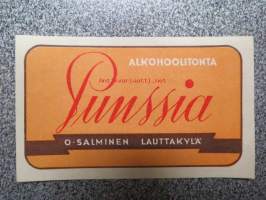 Alkohoolitonta punssia, O. Salminen, Lauttakylä -juomaetiketti