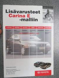 Toyota Carina E lisävarusteet -myyntiesite