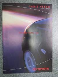 Toyota Yaris Verso LIsävarusteet 2000 -myyntiesite