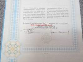 Volvo osaketosite 1 B-sarjan osake, 31.8.1988, LITT. BAU -osaketodiste