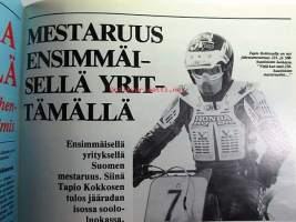 MP 1 lehti 1984 nr 7 -Moottoripyörälehti, katso sisältö kuvista tarkemmin. Koeajossa laverda 125 LB Sport. keskiaukeamakuva: Harley-Davidson  KR 750