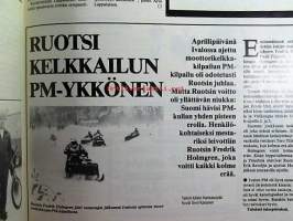 MP 1 lehti 1984 nr 7 -Moottoripyörälehti, katso sisältö kuvista tarkemmin. Koeajossa laverda 125 LB Sport. keskiaukeamakuva: Harley-Davidson  KR 750