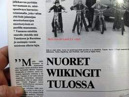 MP 1 lehti 1984 nr 7 -Moottoripyörälehti, katso sisältö kuvista tarkemmin. Koeajossa laverda 125 LB Sport. keskiaukeamakuva: Harley-Davidson  KR 750