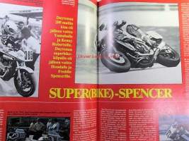 MP 1 lehti 1984 nr 7 -Moottoripyörälehti, katso sisältö kuvista tarkemmin. Koeajossa laverda 125 LB Sport. keskiaukeamakuva: Harley-Davidson  KR 750