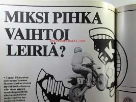 MP 1 lehti 1984 nr 7 -Moottoripyörälehti, katso sisältö kuvista tarkemmin. Koeajossa laverda 125 LB Sport. keskiaukeamakuva: Harley-Davidson  KR 750