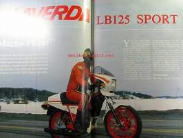 MP 1 lehti 1984 nr 7 -Moottoripyörälehti, katso sisältö kuvista tarkemmin. Koeajossa laverda 125 LB Sport. keskiaukeamakuva: Harley-Davidson  KR 750