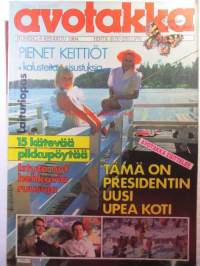 Avotakka 1984 nr 6, tämä on presidentin uusi upea koti, vilja-aitasta tuli viihtyisä kesäkoti - Aino Kallio-Ericsson, on katso sisällysluettelo kuvasta.