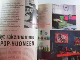 Kaunis Koti 1968 nr 5, Kansikuva Mika Gnüpfer, Vuoteet,  Konferenssi Suomenlinna, Kesäillat, Tapetit palaavat, Pop-huone, Talo Kohonen, ym.