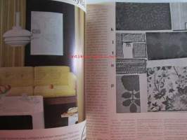 Kaunis Koti 1968 nr 5, Kansikuva Mika Gnüpfer, Vuoteet,  Konferenssi Suomenlinna, Kesäillat, Tapetit palaavat, Pop-huone, Talo Kohonen, ym.