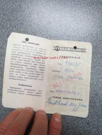 Turun Säästöpankki -pankkikirja  nr 936035, nuorisotalletustili