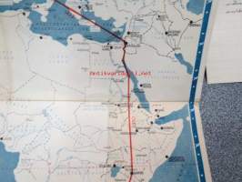 Springbok Service  Route Map between South Africa and The United Kingdom / tussen  Suid-Afrika en die Verenigde Koninkryk -lentoreittikartta