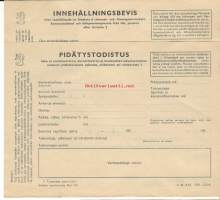 Pidätystodistus tulo- ja omaisuusveron ja kansaneläkemaksun ennakon  ...  - blanco lomake - valtion verolomake nr 131   1957