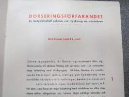 Dorsering av värdebrev - reform vid tryckning av värdebrev -esite + liite