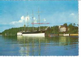 Pommern Åland   - laivapostikortti ,  laivakortti kulkenut 1985
