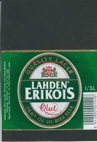 Lahden Erikois Olut III -  olutetiketti