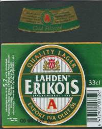 Lahden Erikois IV A Olut  -  olutetiketti