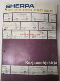 Leyland Sherpa 185,215,220,240,250 Korjausohjekirja, kirja AKM 3509  - Katso tarkemmat mallit ja sisällysluettelo kuvista