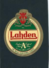 Lahden Erikois A IV Olut  -  olutetiketti