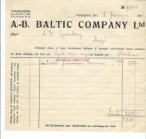 Baltic Company Ltd H:fors 1926 - firmalomake