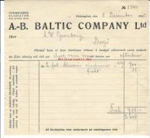 Baltic Company Ltd H:fors 1925 - firmalomake