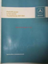 Mercedes-Benz Paketti-autot, Linja-autot Tyyppisarja 601-602, huoltotöiden johdantovihko, katso kuvista sisältö tarkemmin