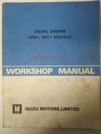 Isuzu Workshop Manual Diesel engine 4FB1, 4FC1 Models (Isuzu WFR Van), katso kuvista sisältö tarkemmin