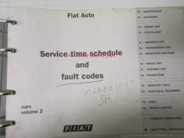 Fiat Marea Service time schedule and fault codes, Cars volume 2 - vikakoodit