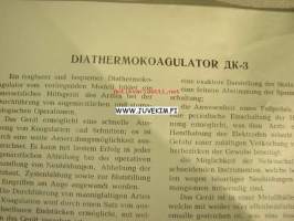 Diatermokoaguljator DK-3 -neuvostoliittolainen diatermokoagulaattori, esite