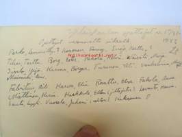 Yhteiskoulun opattajat 1941-42, (Turku?), huomaa sotilas / suojeluskuntapukuinen sotilaspappi -valokuva