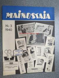 Mainostaja 1940 nr 3 mainonnan alan ammattijulkaisu