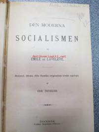 Den Moderna Scialismen af Emile de Laveleye -ruotsiksi kääntänyt Erik Thyselius