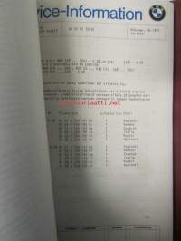 BMW Schaltplan für allgemeine Fahrzeugelektrik ohne Check-Control ab Modell 80 - Sähkökaavioita 300-500-600-700 sarjoista 1981