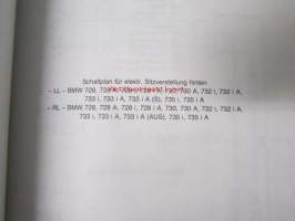 BMW Schaltplan für allgemeine Fahrzeugelektrik ohne Check-Control ab Modell 80 - Sähkökaavioita 300-500-600-700 sarjoista 1981