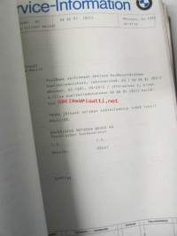BMW 300, 500 series Werkstatthandbuch - 300 ja 500 sarjan huoltokirjeitä ja sähköpiirustuksia 1979-1982