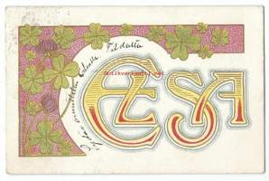 Elsa - postikortti kulkenut 1909