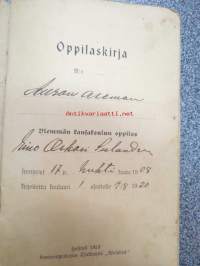 Oppilaskirja nr 451 Eino Sulander Auran aseman ylempi kansakoulu