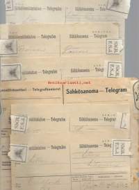 Sähkösanoma / Telegram 6 kpl:n erä 1920-luvulta