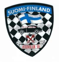 Kouvolan UA Suomi Finland   - lasin taakse tarra