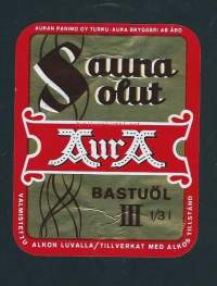 Aura Saunaolut III   -  olutetiketti