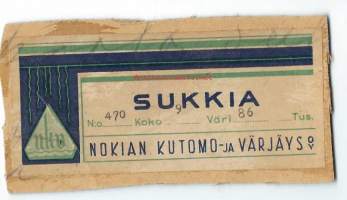 NKV Sukkia  - tuote-etiketti