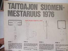 Moottori-Motor 1976 nr 3, sisältää mm. seur. artikkelit / kuvat / mainokset; Taitoajon Suomen Mestaruus 1976, Löytöretkeilijän Hampuri Altonan kalatorilta