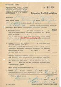 Luovutusyksikkölaskelma 1948