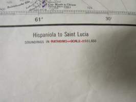 Merikartta West Indies Hispaniola to Saint Lucia - From United States, British and French surveys to 1927