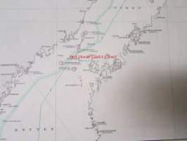 Merikartta Östersjön Radiofyrar och Distanser, Baltic Sea Radiobacons and Distances