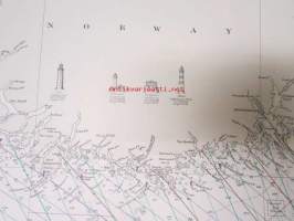 North Sea Skagerrak from the Norwegian, Swedish and Danish Charts of 1911 - Merikartta