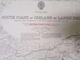 British Isles South Coast of Ireland to Lands end from the latest information hydrographic department to 1965 - Merikartta