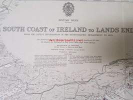 British Isles South Coast of Ireland to Lands end from the latest information hydrographic department to 1965 - Merikartta