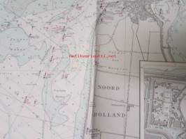 North Sea Netherlands Zeegat van Texel, from the Nederlands government charts to 1954 - Merikartta