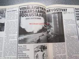 Kansa Taisteli 1986 nr 8, sis. mm. seur. artikkelit / kuvat; Ero Eräsaari - Kesällä 1944 saavutettiin torjuntavoitto, Antti Keskisaari - Rakuunat korpisotureina